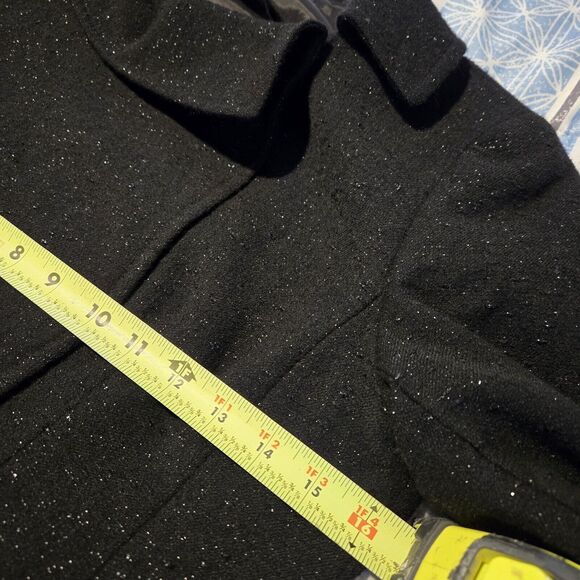 Lafayette Wool blend Metallic/black Suit Jacket Blazer Pocket Piter Pan Collar 8 - Picture 8 of 11